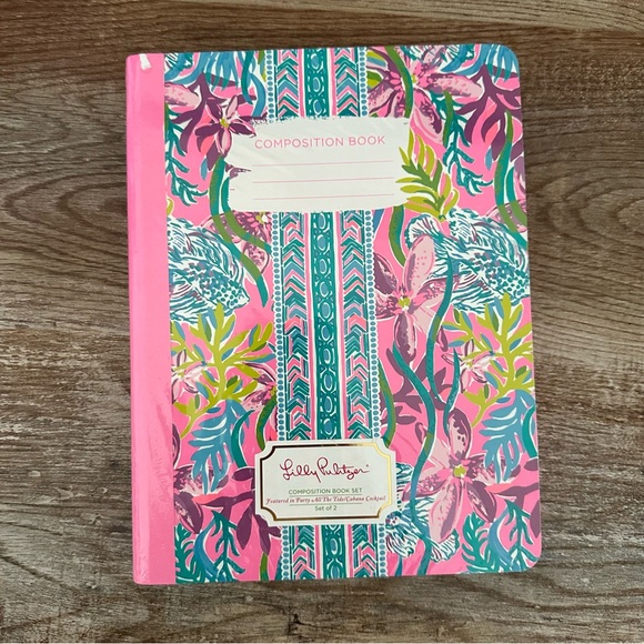 Lilly Pulitzer Composition Notebook Set, Cabana Cocktail & Party All the Tide - Picture 5 of 8
